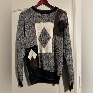 Croft and barrow knit grandpa sweater, fun design on the front